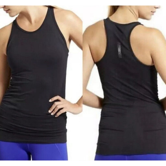 Athleta Tops - Athleta Small Black Finish Fast Racerback Tank Top